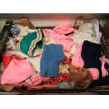 Box of dolls clothes