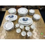 Royal doulton pastorale 12 piece dinner service 1 cup missing