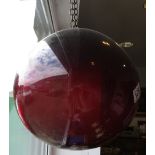 Cranberry hand blown 12inch witches ball