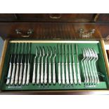 twelve peice silver cutlery set 6.5 kilos of hallmarked silver