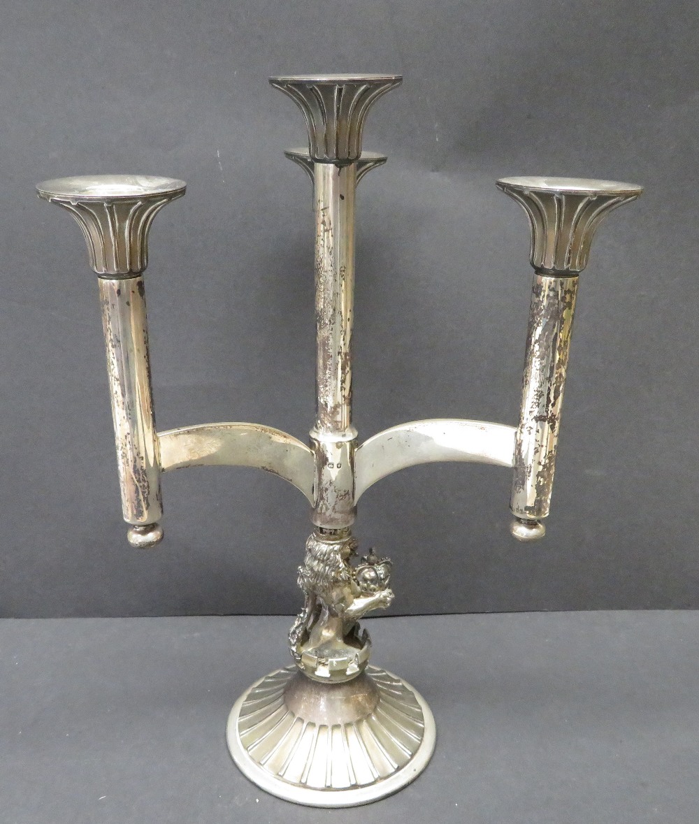 Queens silver jubilee candelabrum limited edition of 250 23 troy ozs orinal cost £435 boxed and