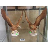 Two beswick golden eagles