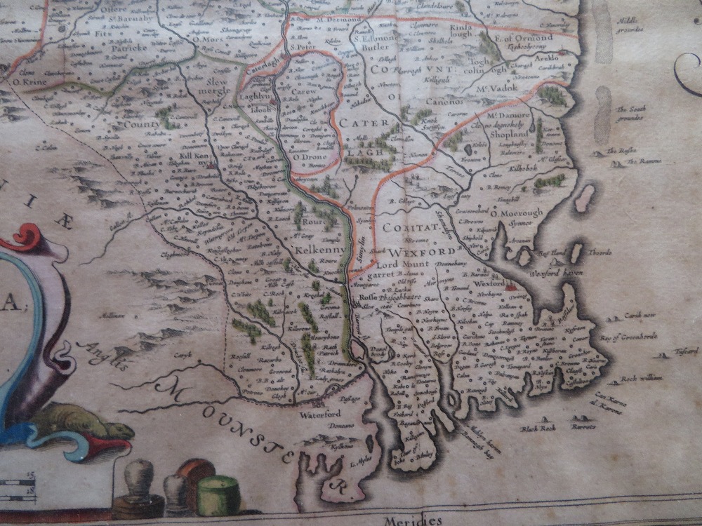 J Bleau 1640 map Dublin orignal - Image 6 of 7