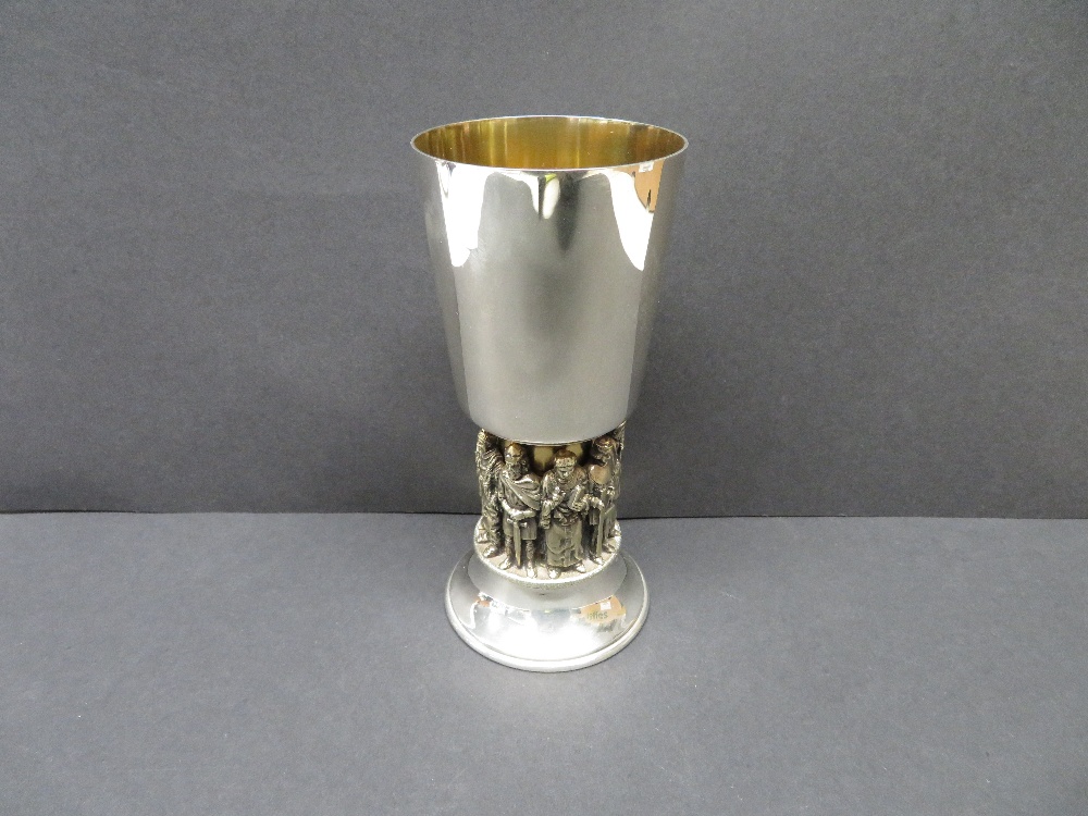 Winchestor cathedral goblet by aurum 393g sterling silver number 575 of 900 boxed and paper work - Image 3 of 9