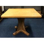Robert mouseman Thomson Mouseman table 38 and a half inches square orignal 1960s Mouseman