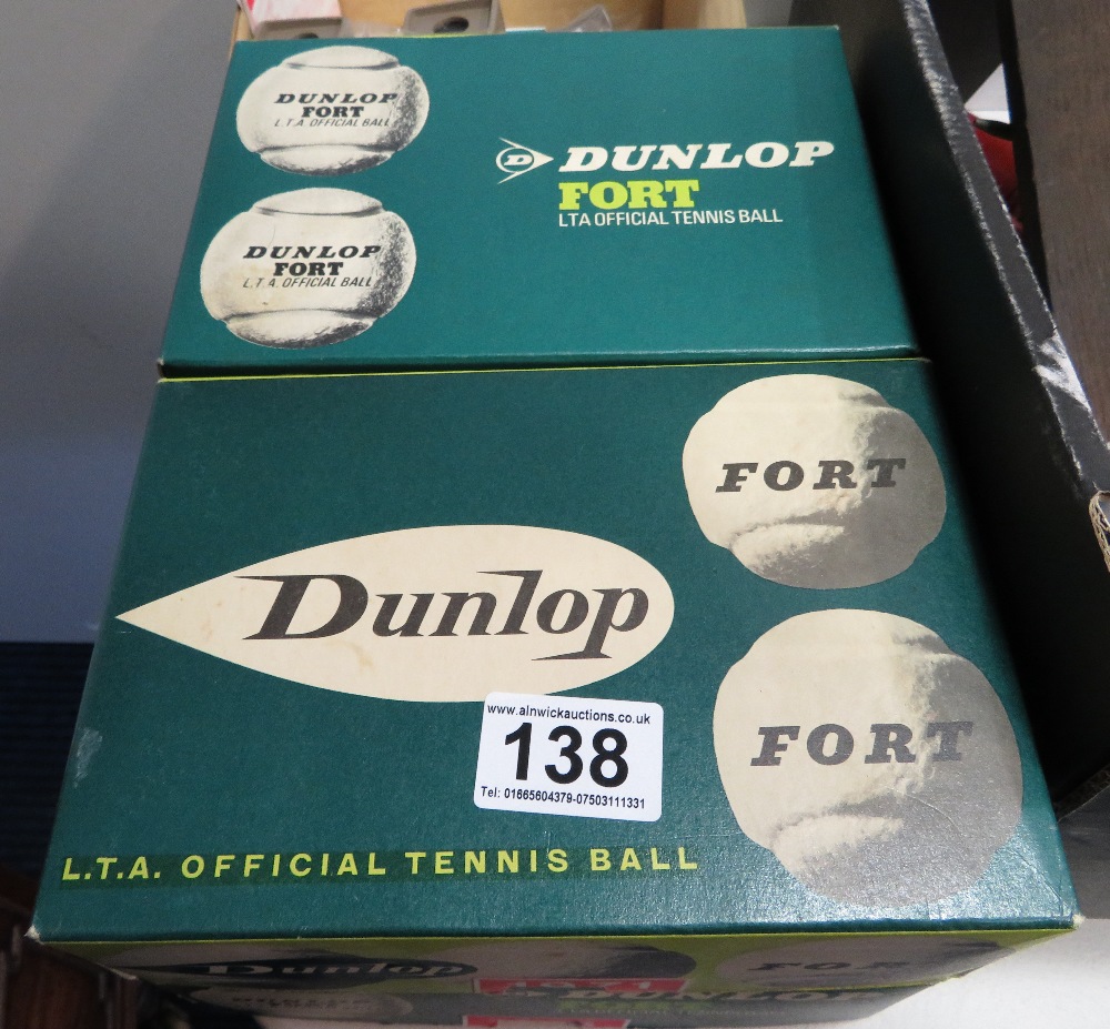 Four boxes of dunlop tennis balls