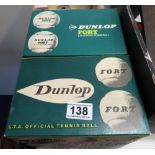 Four boxes of dunlop tennis balls