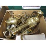 Box of brass ware