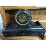 Black marble clock