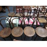 Four bentwood cafe chairs