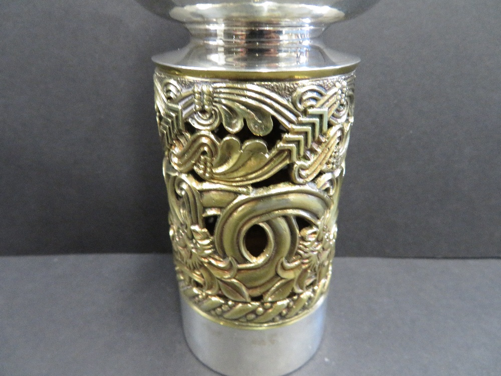 Aurum designs silver goblet 350g sterling silver box and paper work - Image 2 of 3