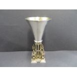 Gloster cathedral goblet 10 and a half troy ozs designed by hector millar orignal cost £396 boxed