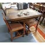 extending table and four chairs