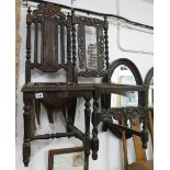Two old carved chairs require attention