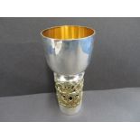 Aurum designs silver goblet 350g sterling silver box and paper work