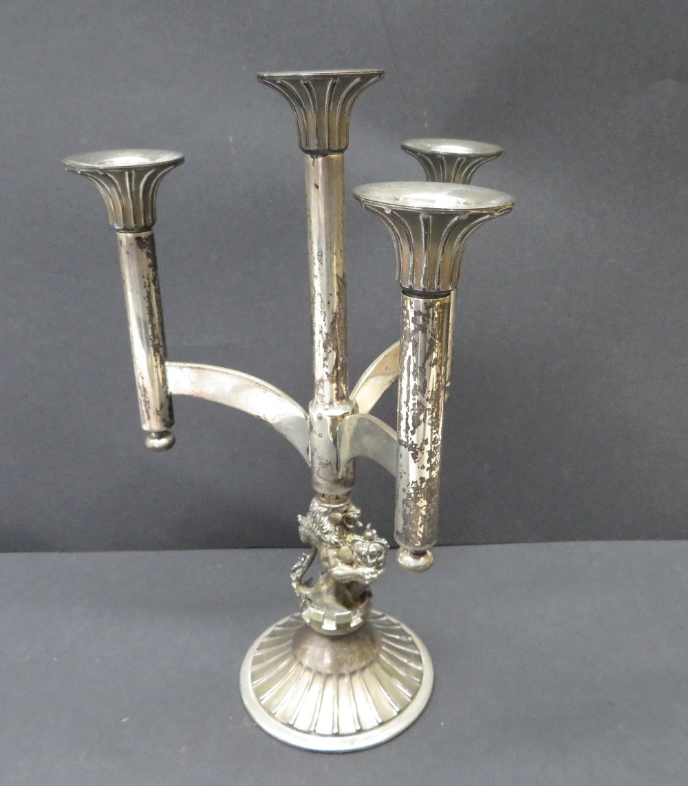 Queens silver jubilee candelabrum limited edition of 250 23 troy ozs orinal cost £435 boxed and - Image 3 of 18