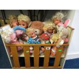 Childs cot with dolls