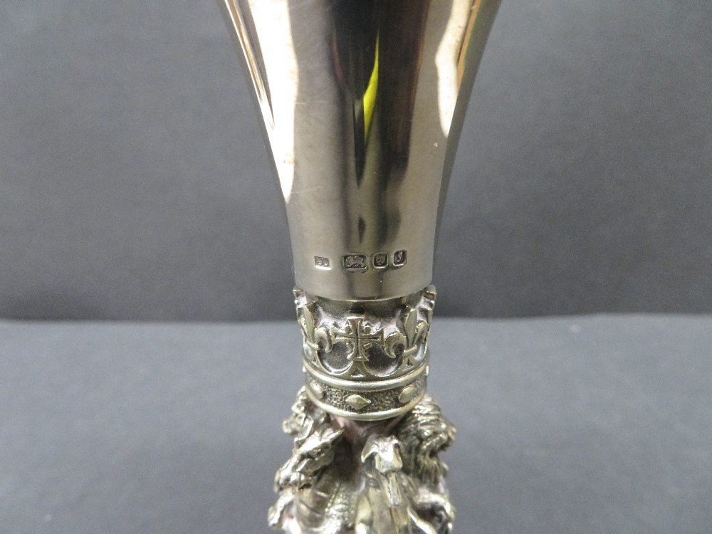 Kings college chapel goblet by aurum designed by hector millar 6 troy ozs number 10 of 500 orignal - Image 7 of 11