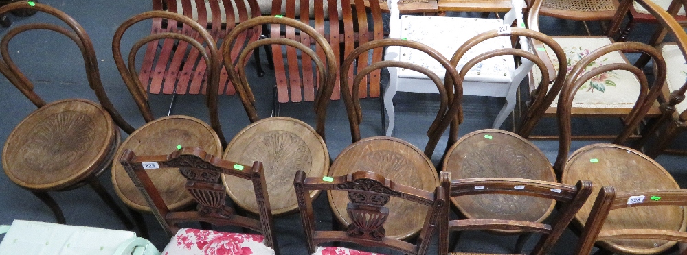 Six bentwood cafe chairs