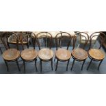 Six bentwood café chairs