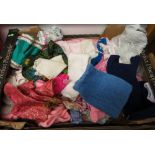 Box of dolls clothes