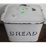 Enamelled bread bin