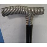 Silver handled waking cane