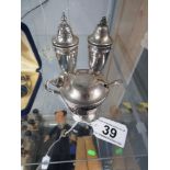 Silver hallmarked cruet set