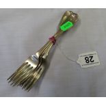 Collection of silver forks 6 284g