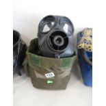 Modern gas mask in case