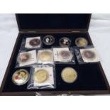 Box of commemorative coins