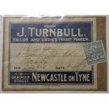 J Turnbull, Newcastle upon Tyne, private postage