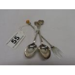 2x Masonic spoons and 1x highland fork