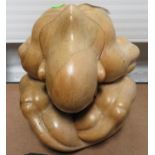 Carved meditating person