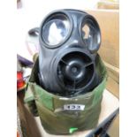 Gas mask and box