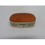 Hallmarked and guilloche enamel pillbox