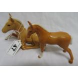Royal Doulton and Beswick faun coloured foals