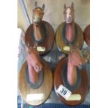 4x Beswick horse head wall plaques