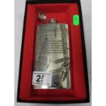 Boxed pewter Carnoustie hip flask