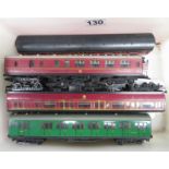 Collection of train carriages and engines