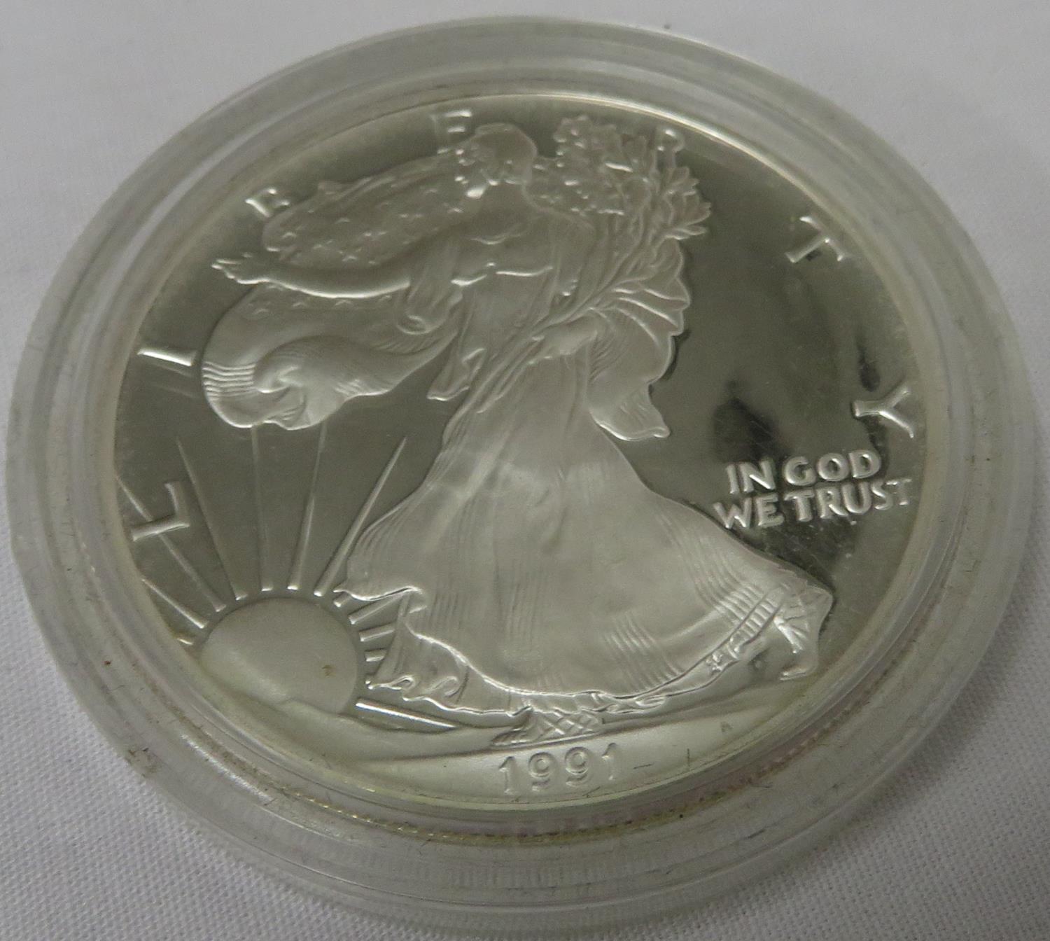 1oz silver dollar in blister - Image 2 of 3