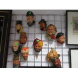 11x plaster head wall plaques