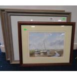 3x framed watercolours