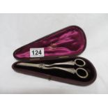 Hallmarked boxed silver wick scissors