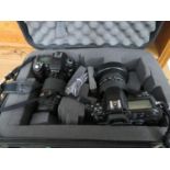 Nikon D80 with Nikon 35 - 135mm lens in padded case also Nikon D200 with Nikon 24-124mm lens