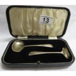 Hallmarked silver baby spoon and pusher