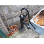 Garden feature water pump in cast iron