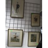 4x military prints framed