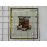 Double sided painted glass bevelled edge panel