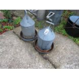 Galvanised chicken feeders x2